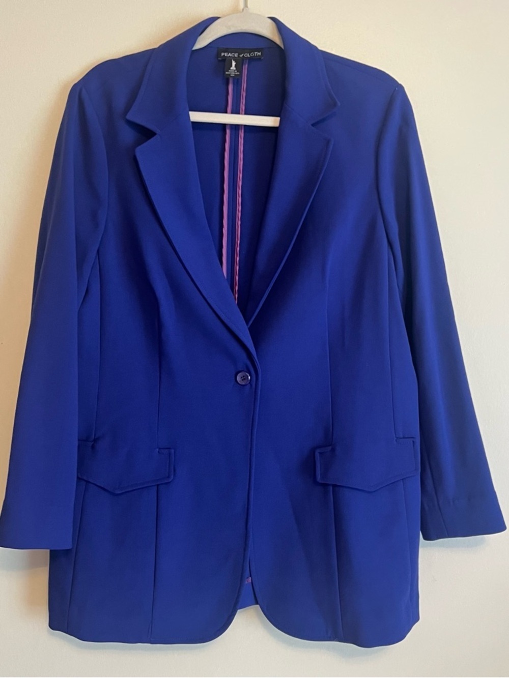 Peace of Cloth New York Cobalt Blue Single-Button Blazer
